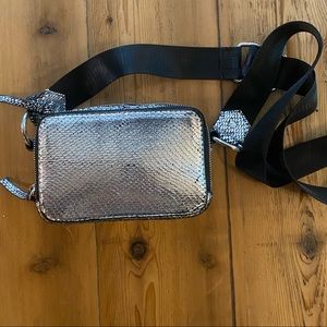 Zara silver purse